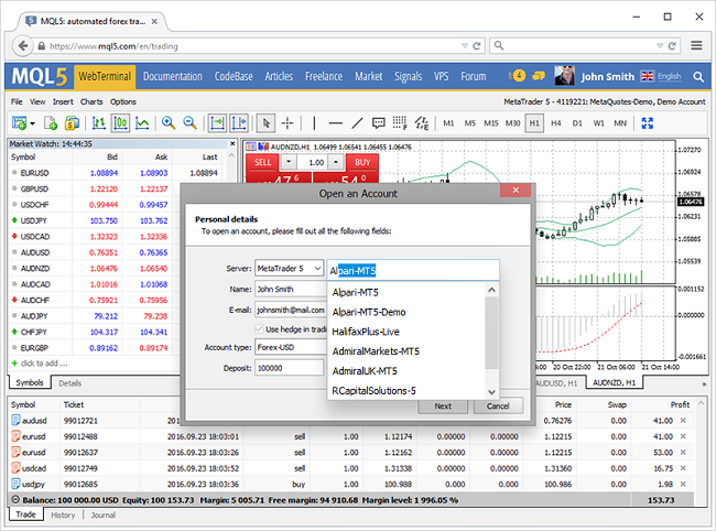 MQL5.com上的MT5网页平台允许开设模拟交易账户.png